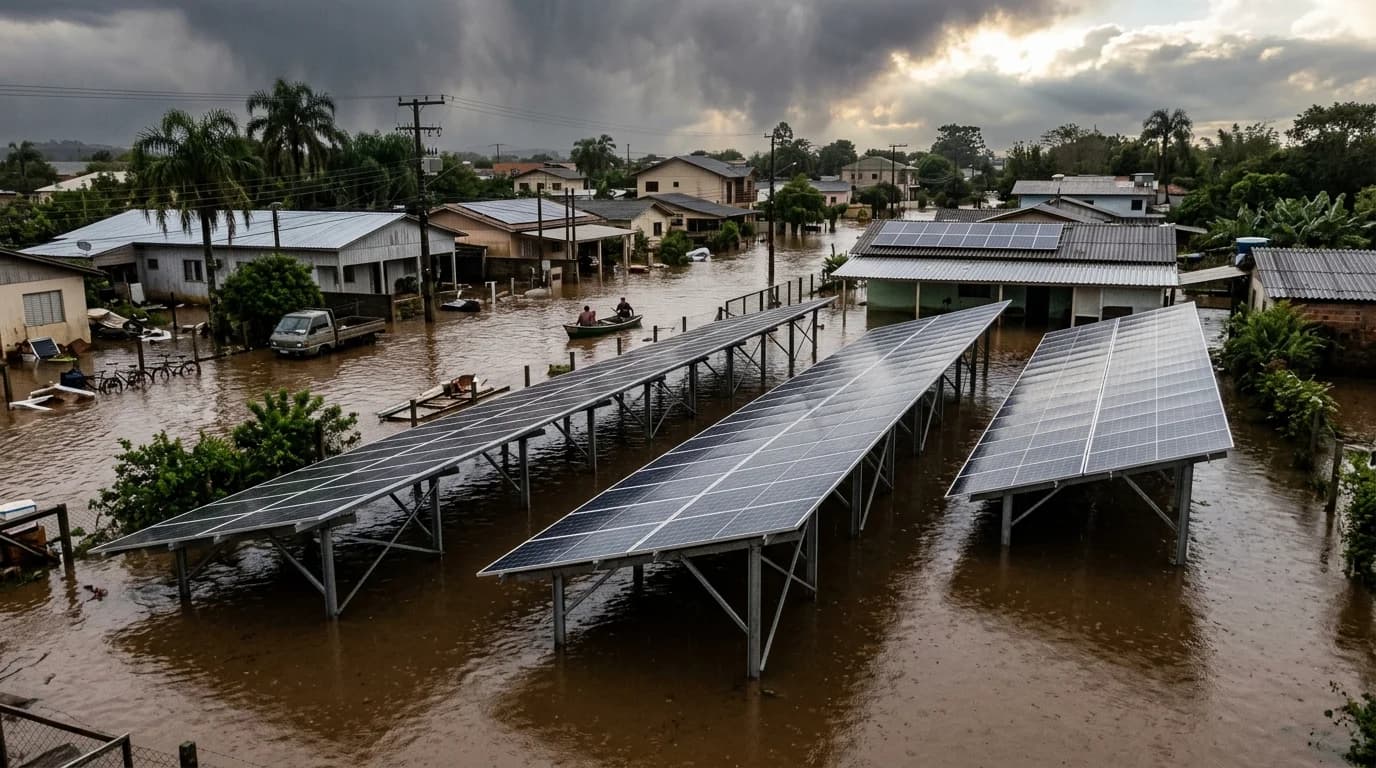 Situação da geração fotovoltaica com as enchentes no Rio Grande do Sul