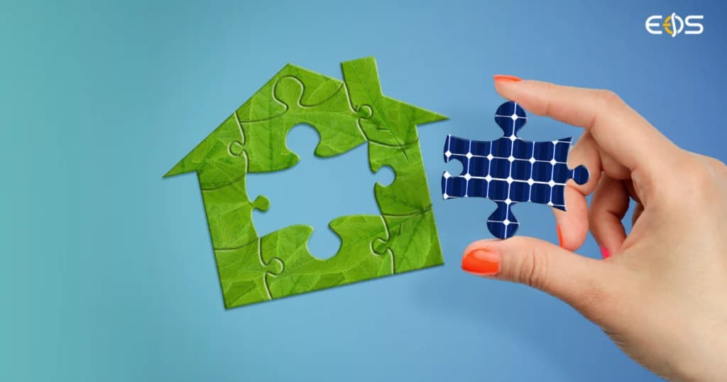 Residência sustentável com painéis solares e automação