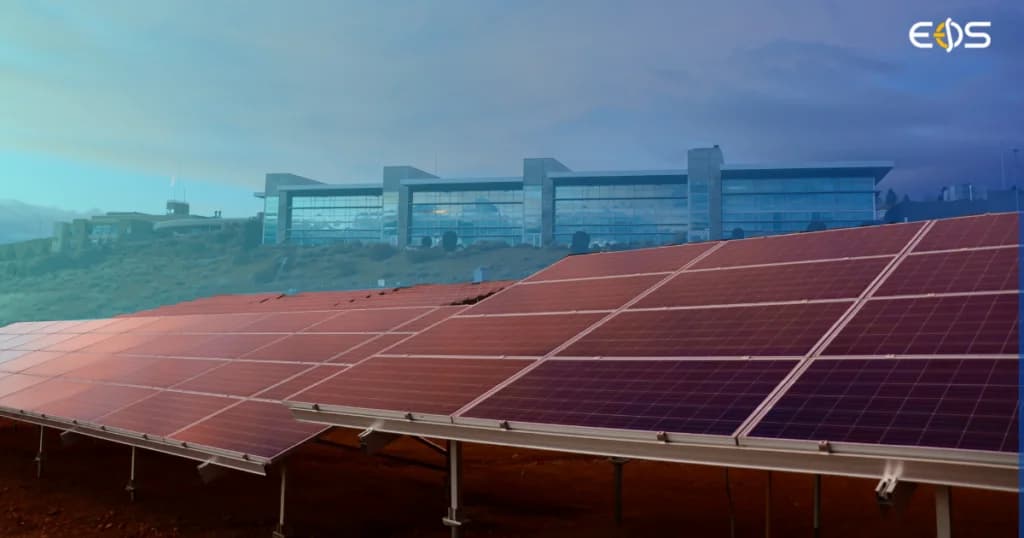 Painel de monitoramento de geração solar em casa inteligente