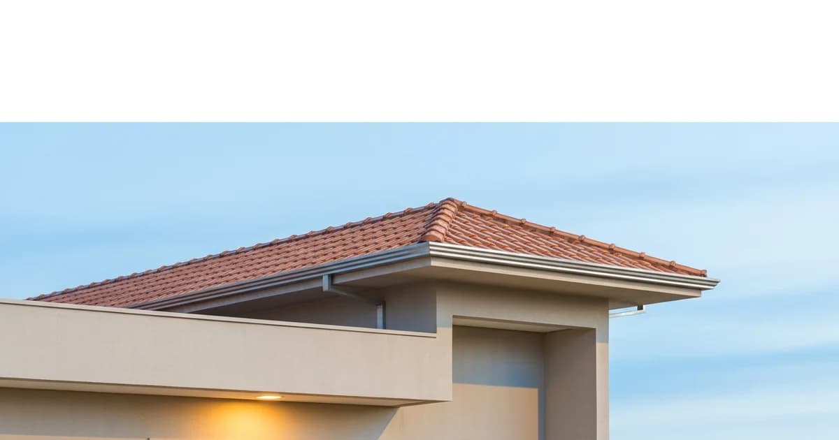 Telhado residencial brasileiro recebendo manta de impermeabilização em uma manhã de sol, com parte da cobertura já tratada.
